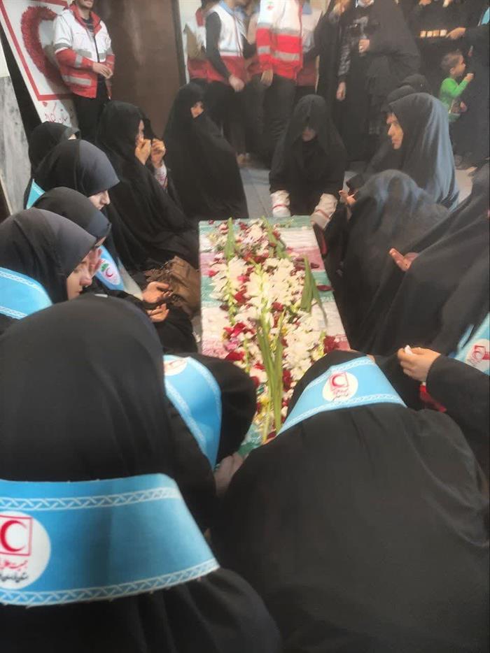 مراسم استقبال از شهید گمنام در هلال احمر گناباد