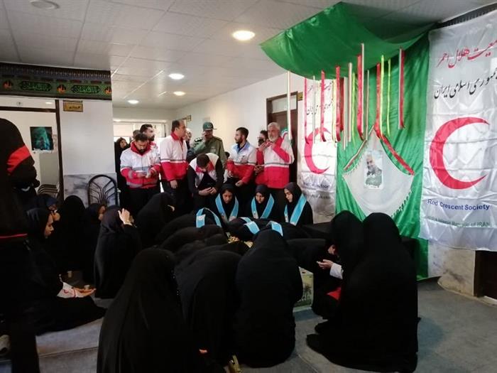 مراسم استقبال از شهید گمنام در هلال احمر گناباد