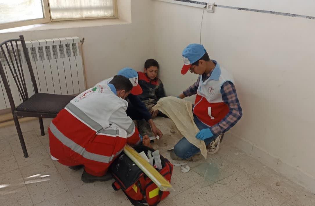 مانور زلزله در دهستان بیلند گناباد برگزار شد