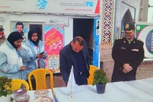 بازدید دادستان و فرمانده انتظامی از ایستگاه استقبال از مسافران نوروزی در گناباد